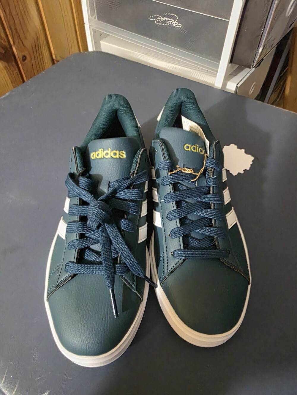 adidas Grand Court 2.0 Women’s Teal Sneakers Size 6w, New. - Picture 3 of 7
